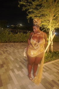 Golden dusk dress